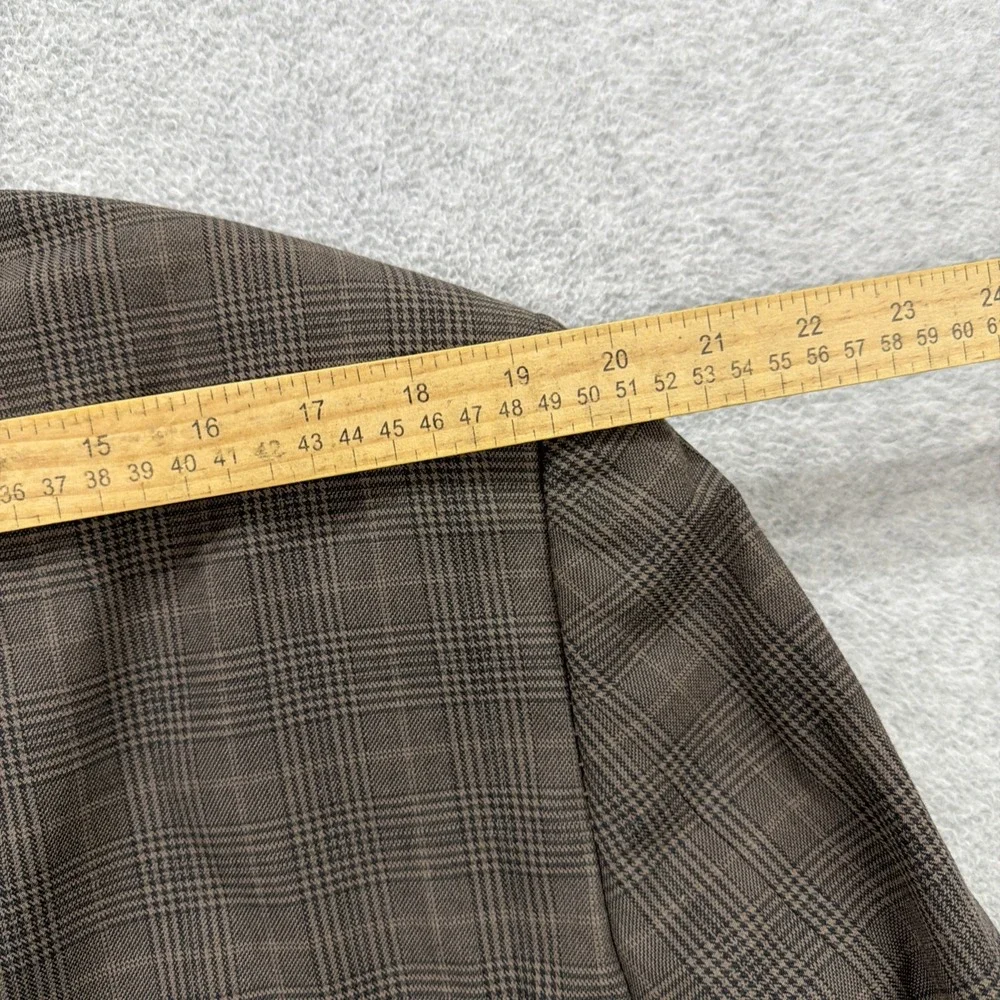 Haggar 1926 Originals Blazer Men 42 Long Brown Glen Plaid Suit Sport Coat Jacket